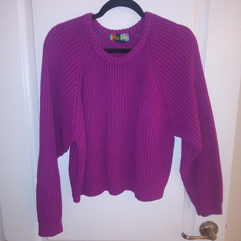 Jigsaw Cable Knit Raglan Style Sweater